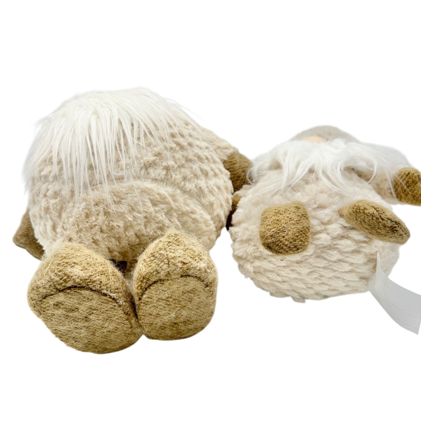 Set Of 2 Plush Nordic Gnome Decorations With Faux Fur Hats & Beards