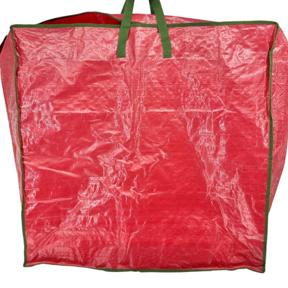 Whitmor Christmas Jumbo Storage Bags 1 New 1 Used Red Zip Up Handles 30x30x8 Red