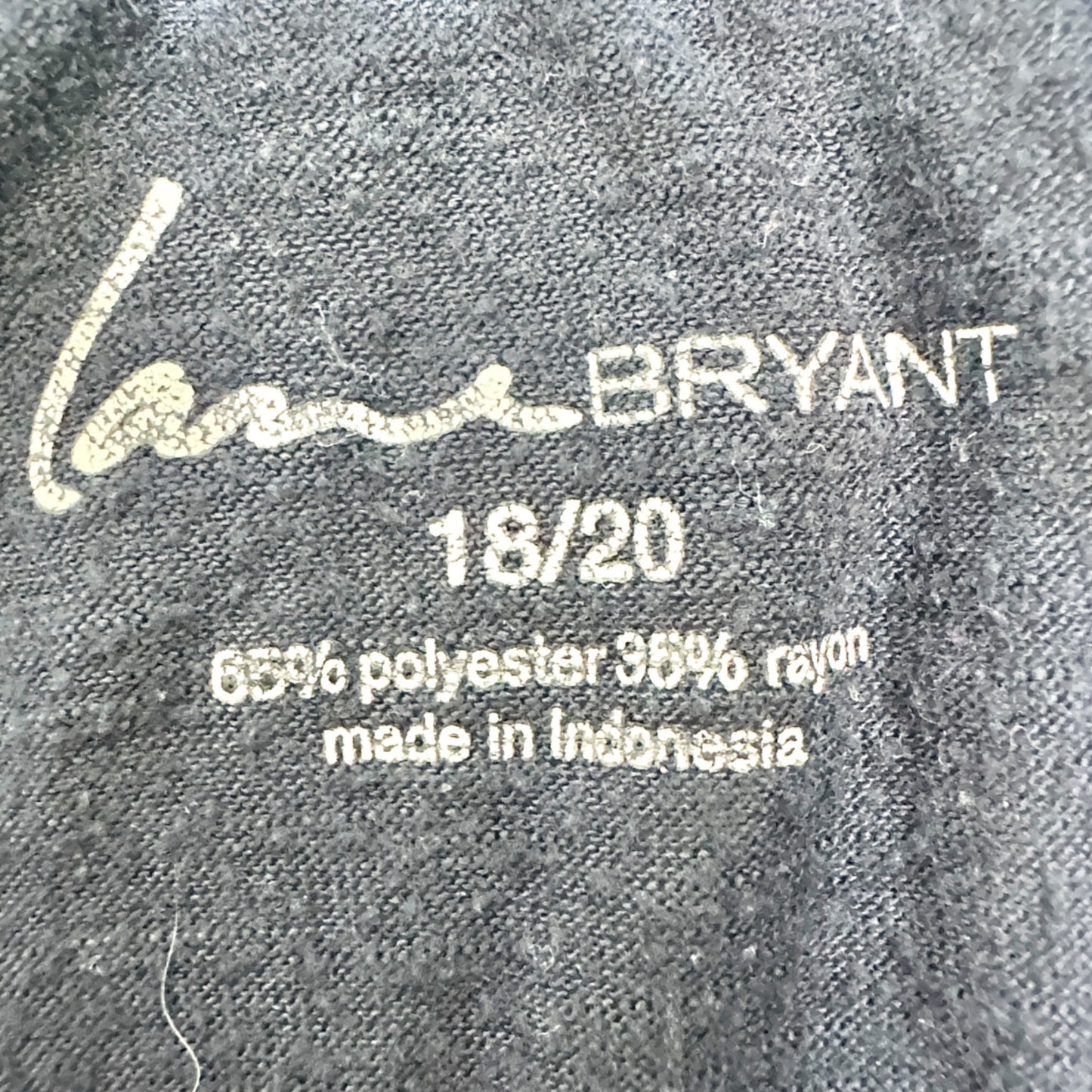 Lane Bryant Blouse Womens 18/20 Navy Crochet 3/4 Sleeve Lightweight Poly Rayon