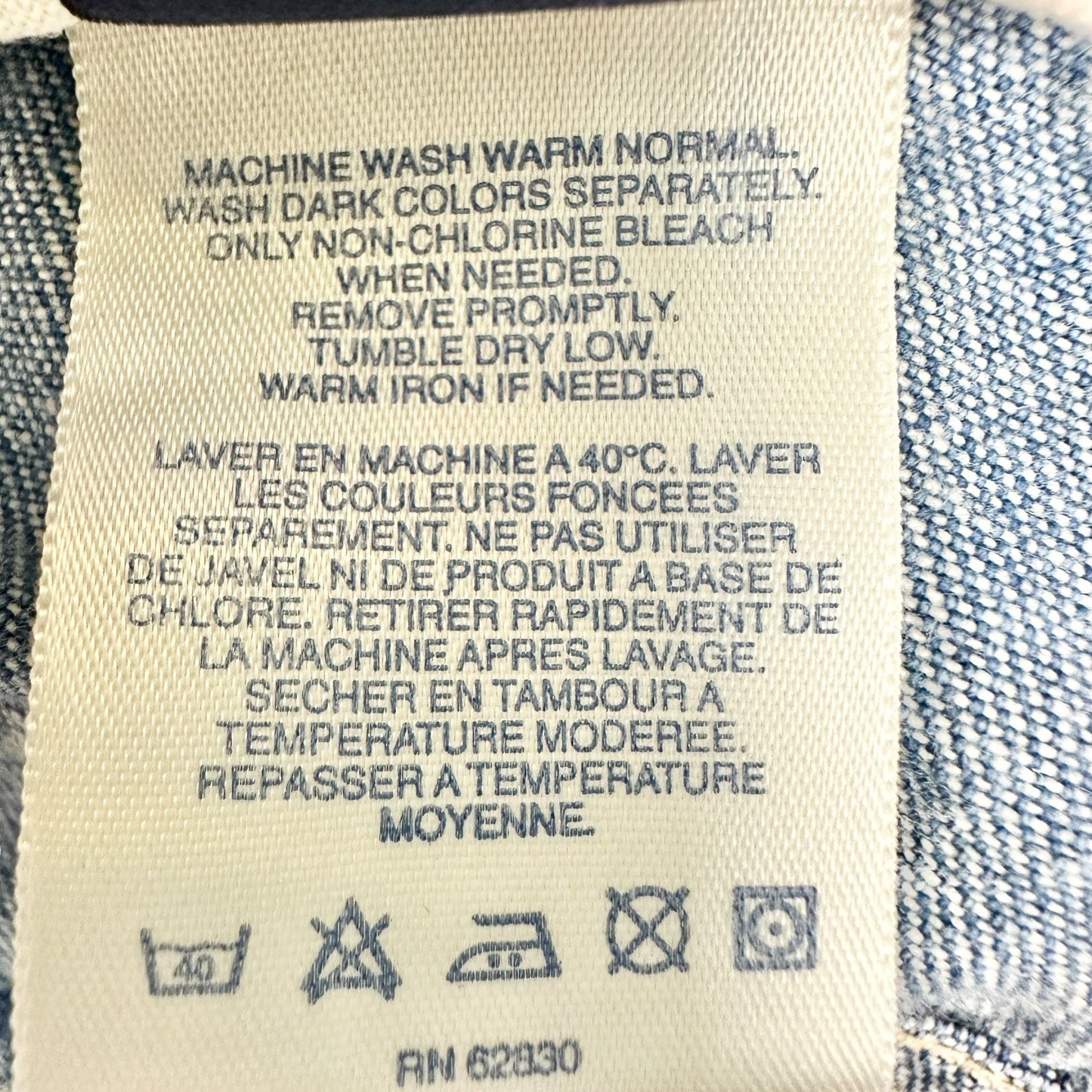 Lands End Womens Denim Midi Skirt Size 18 Light Wash Cotton Pockets Front Zip