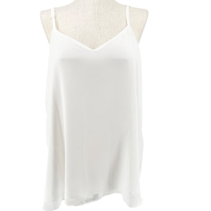 Torrid 3 Sophie Camisole Tank Top White Chiffon Adjustable Strap Womens 3X 22/24