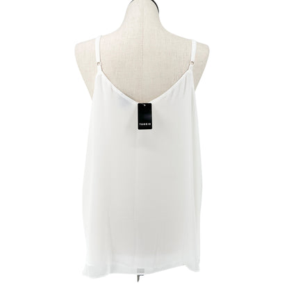 Torrid 3 Sophie Camisole Tank Top White Chiffon Adjustable Strap Womens 3X 22/24