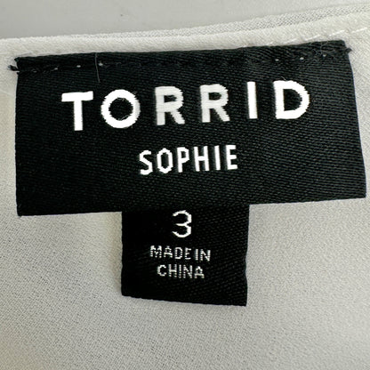 Torrid 3 Sophie Camisole Tank Top White Chiffon Adjustable Strap Womens 3X 22/24