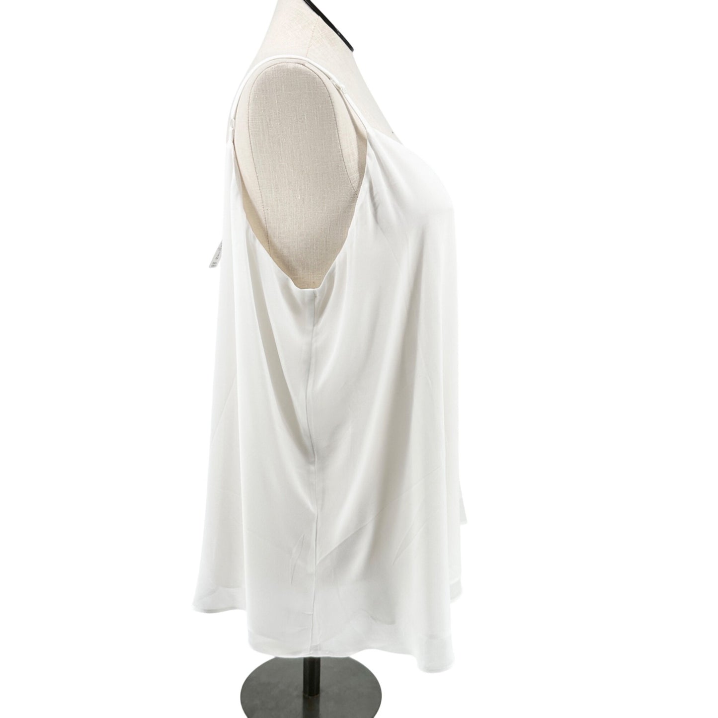 Torrid 3 Sophie Camisole Tank Top White Chiffon Adjustable Strap Womens 3X 22/24