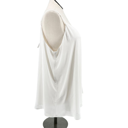 Torrid 3 Sophie Camisole Tank Top White Chiffon Adjustable Strap Womens 3X 22/24