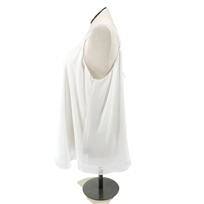 Torrid 3 Sophie Camisole Tank Top White Chiffon Adjustable Strap Womens 3X 22/24