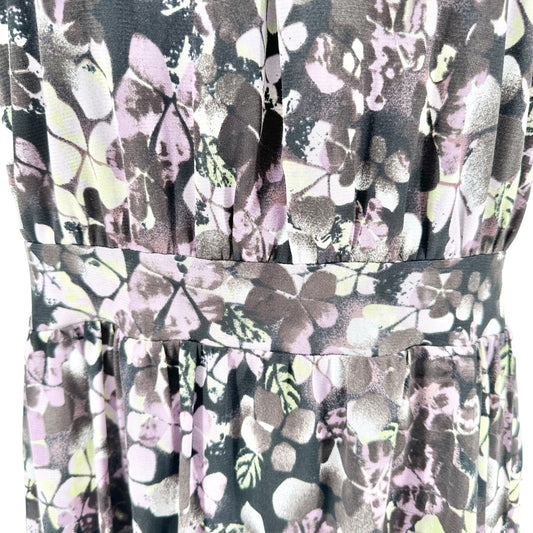 Jones New York Dress Womens 2X Multicolor Floral Tank Midi Pockets EUC