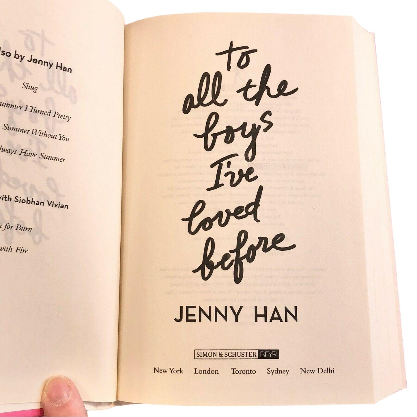 To All The Boys I've Loved Before Hardcover Book by Jenny Han