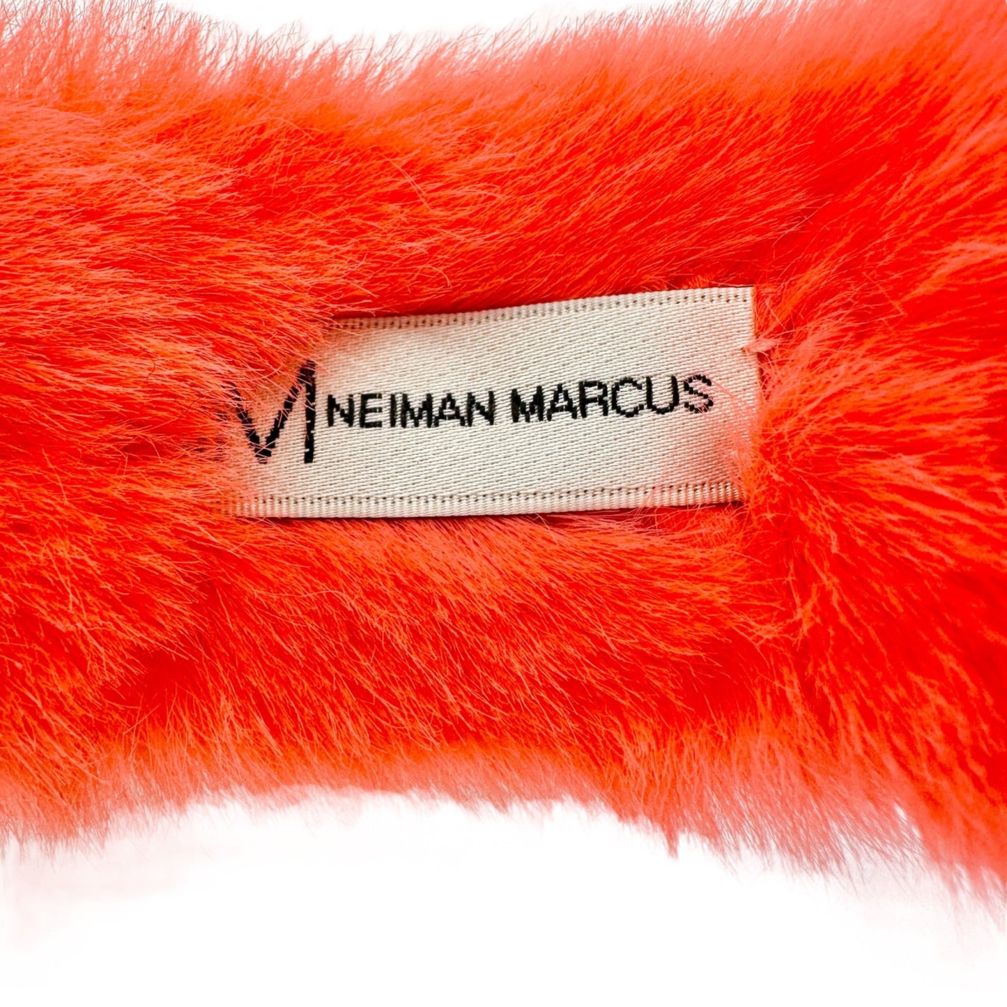 Neiman Marcus Earmuffs One Size Melon Faux Fur NWT