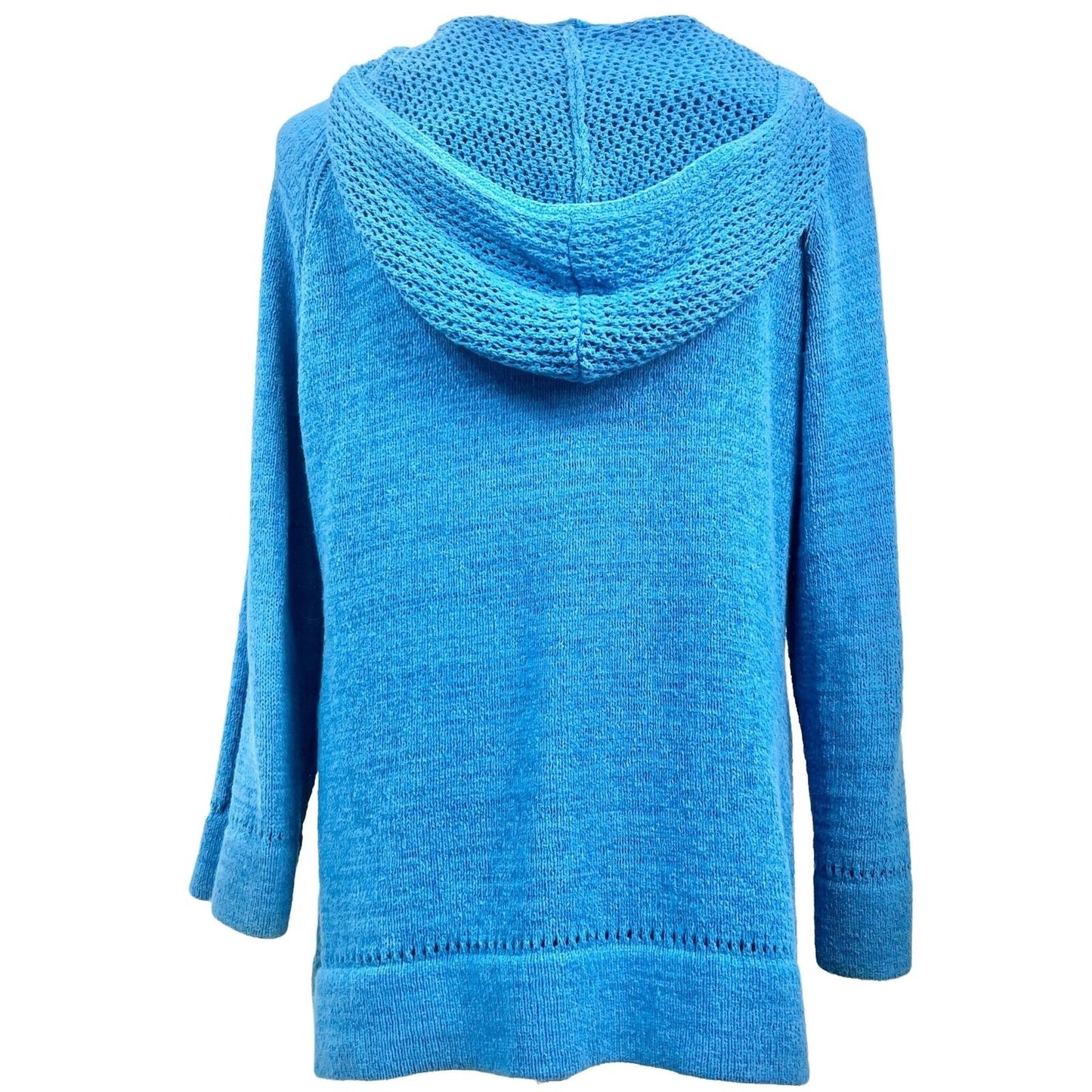 Chico's Cardigan Sweater Womens US Size 8 Med Blue Long Sleeve (Chicos Size 1)