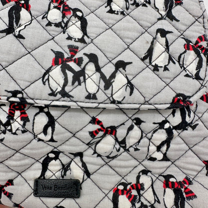 Vera Bradley Playful Penguins Quilted Brush and Cosmetics Case Magnetic Closure