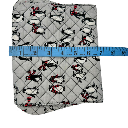 Vera Bradley Playful Penguins Quilted Brush and Cosmetics Case Magnetic Closure