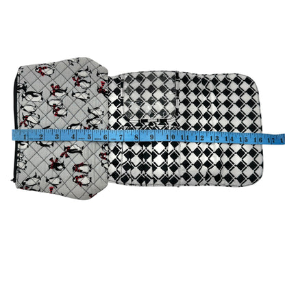Vera Bradley Playful Penguins Quilted Brush and Cosmetics Case Magnetic Closure