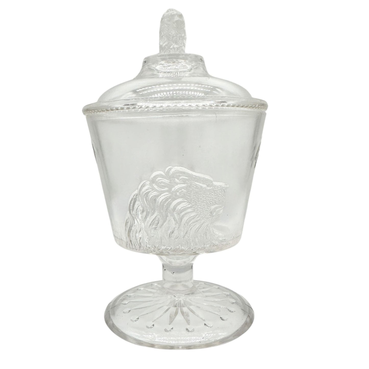 Lion 5 pc Childrens Table Set Glass Gillinder Sons 1876 Philadelphia Centennial