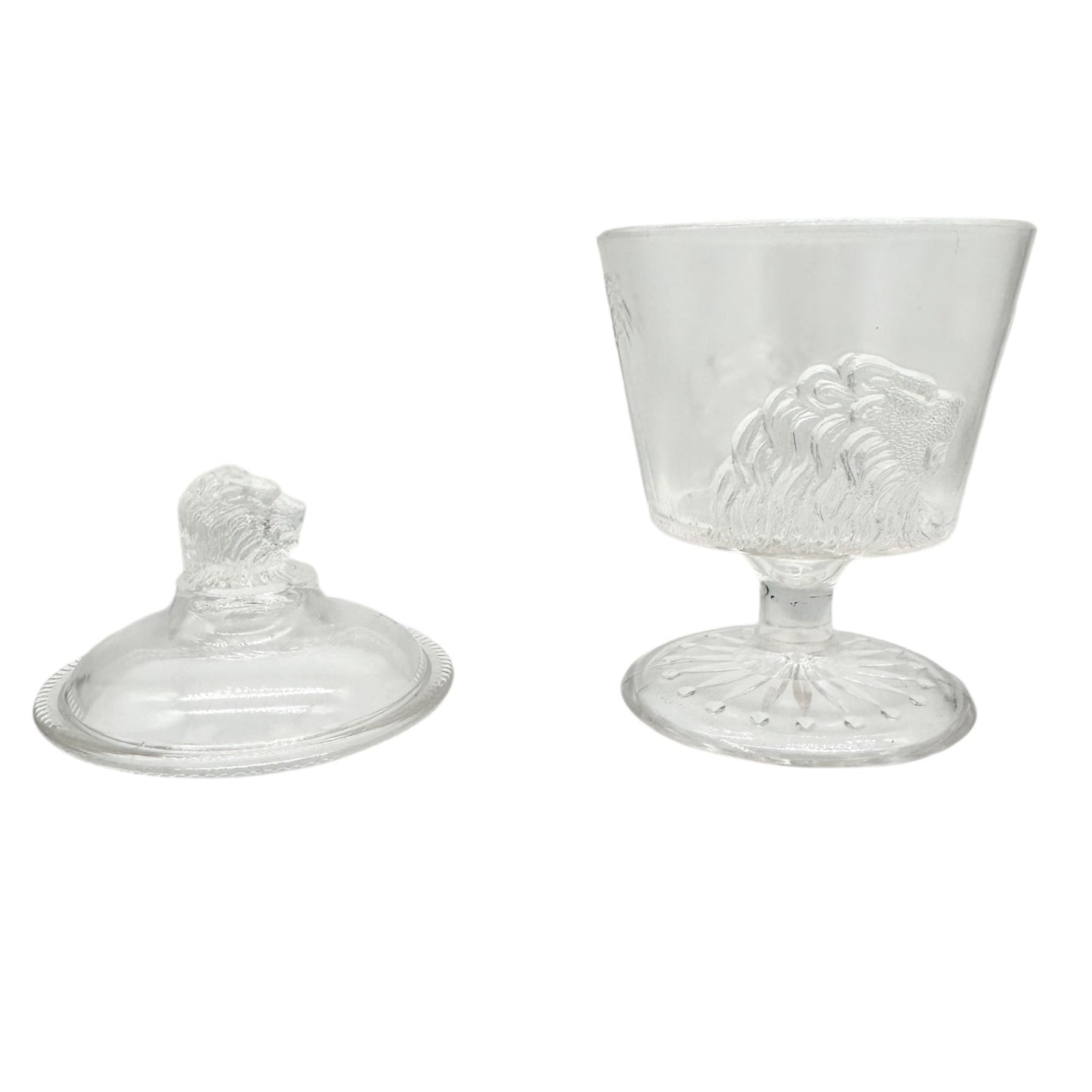 Lion 5 pc Childrens Table Set Glass Gillinder Sons 1876 Philadelphia Centennial