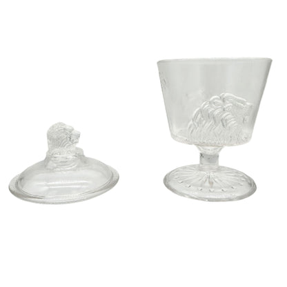 Lion 5 pc Childrens Table Set Glass Gillinder Sons 1876 Philadelphia Centennial