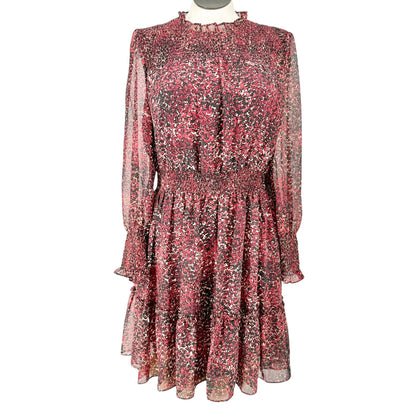 Just Taylor Womens Size 16 Dress Floral Burgundy Long Sleeve Lined Modest