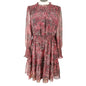 Just Taylor Womens Size 16 Dress Floral Burgundy Long Sleeve Lined Modest
