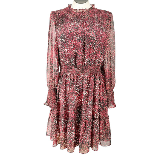 Just Taylor Womens Size 16 Dress Floral Burgundy Long Sleeve Lined Modest