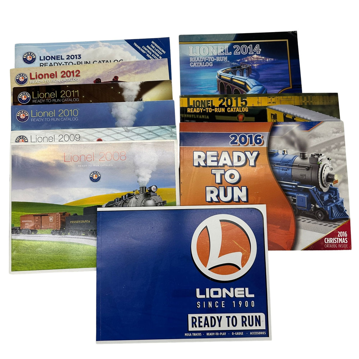 10 Pack Lionel Ready To Run Train Catalogs 2008-2016 Plus 1 Undated Collectible