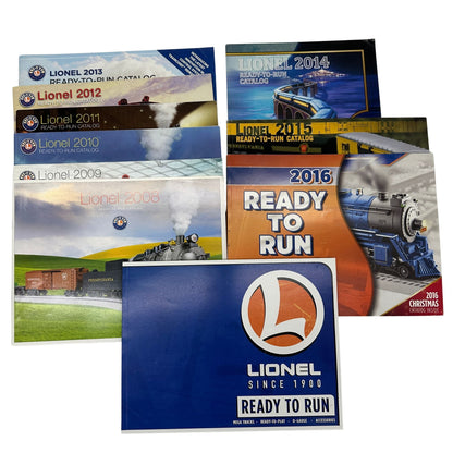 10 Pack Lionel Ready To Run Train Catalogs 2008-2016 Plus 1 Undated Collectible