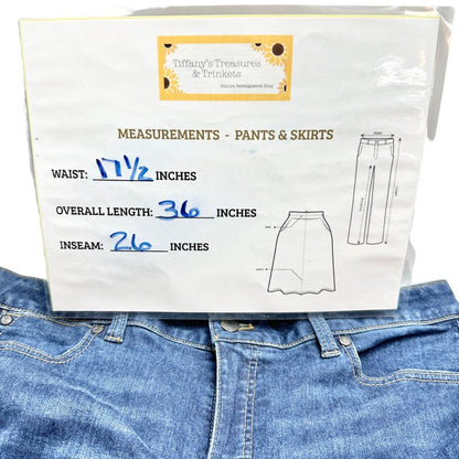 Talbots Jeans Women's 14 Petite Denim Blue Curvy Ankle 5 Pocket