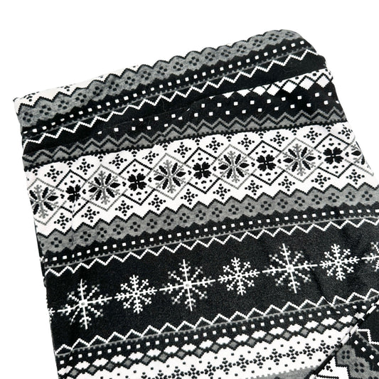 Time And Tru Leggings XXXL 3XG 22 Black White Gray Fair Isle Look