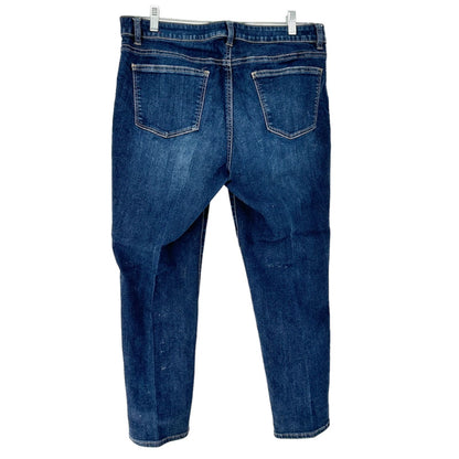 Talbots Jeans Women's 14 Petite Denim Blue Curvy Ankle 5 Pocket