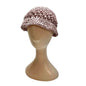 Handcrafted Crocheted Fashion Hat Mauve Ribbon