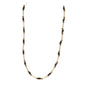 Handcrafted Beaded Necklace Alternating Silver & Pewter Bead Elegant Jewelry NEW