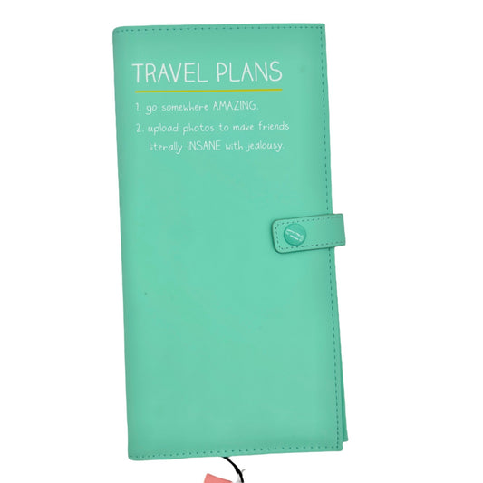 Happy Jackson Travel Document Holder Teal Vinyl Padded Snap Closure Pockets NWT