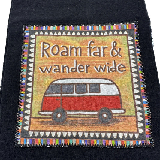 Primitives by Kathy 2 Dish Towels 20x28 Black Roam Far Wander Wide NWT