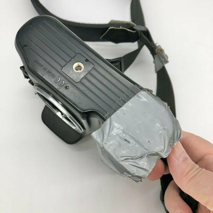 Nikon N70 35mm Film Camera Without Lens Works Duct Tape Holding Film Cover Close
