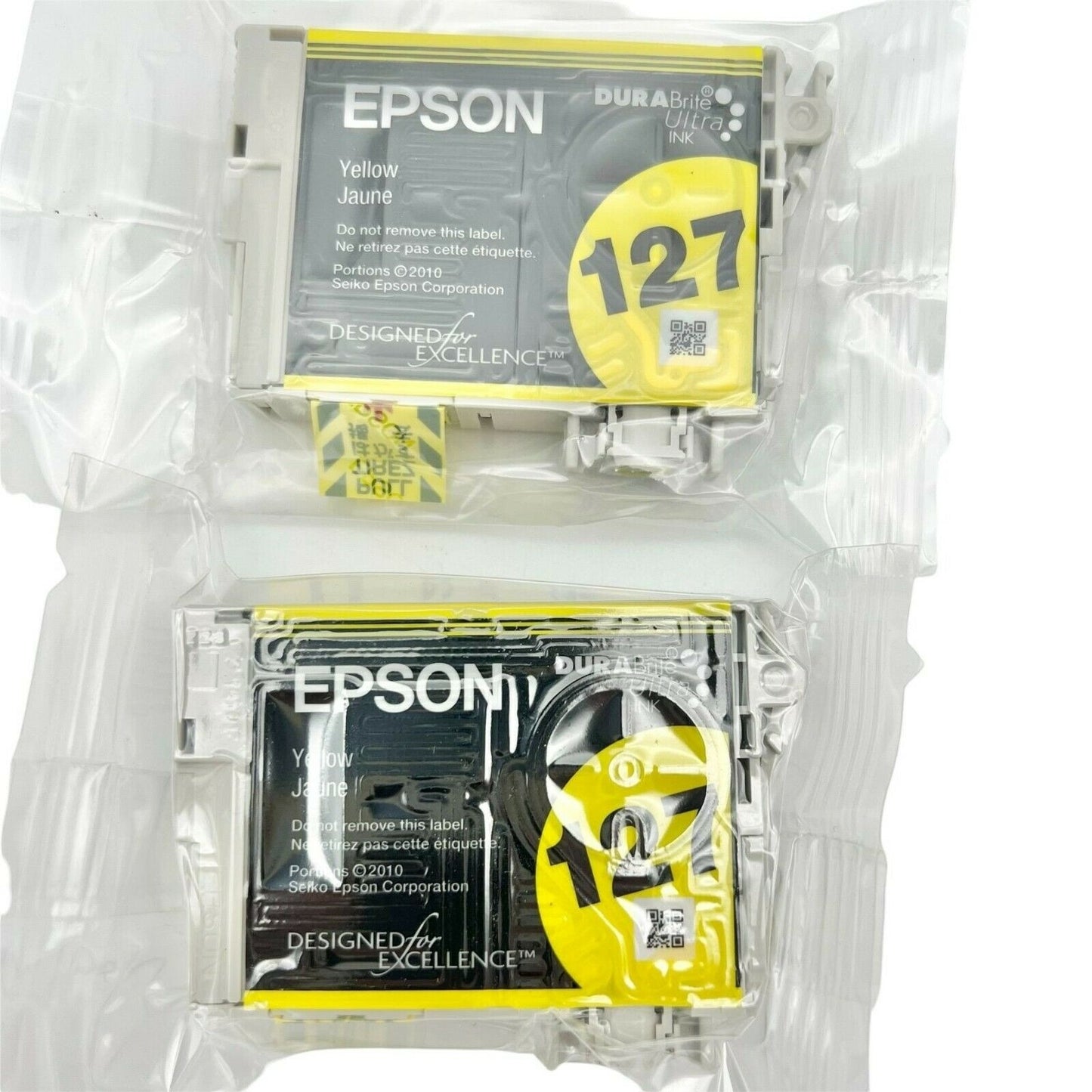 Set of 2 Epson 127 Yellow DuraBrite Ultra Ink NIP