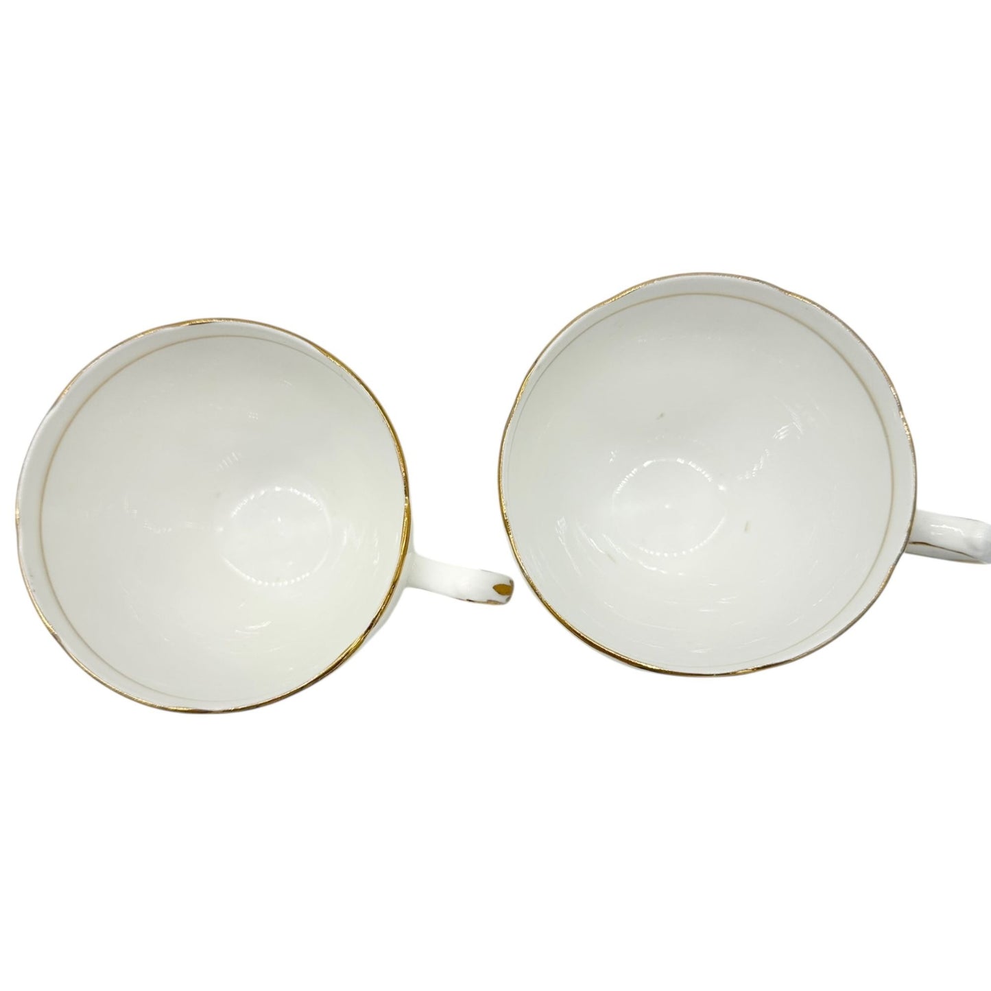 Duchess Bone China Tea Set 2 Teacups 5 Square and 4 Round Saucers 1 Bowl Purple