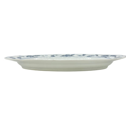 Blue Danube Oval Serving Platter 14x10 White Blue Floral Pattern Porcelain Dish