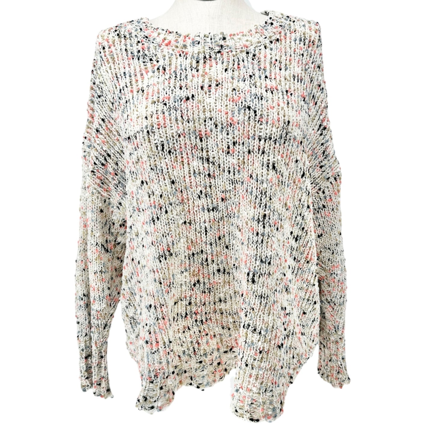 Cupio Sweater Woman 3X Multicolor Knit Lightweight Soft Textured Casual Chic