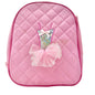 Kids Backpack Pink Quilted Ballet Theme with Tutu Adjustable Straps 12"x9.5"x3"