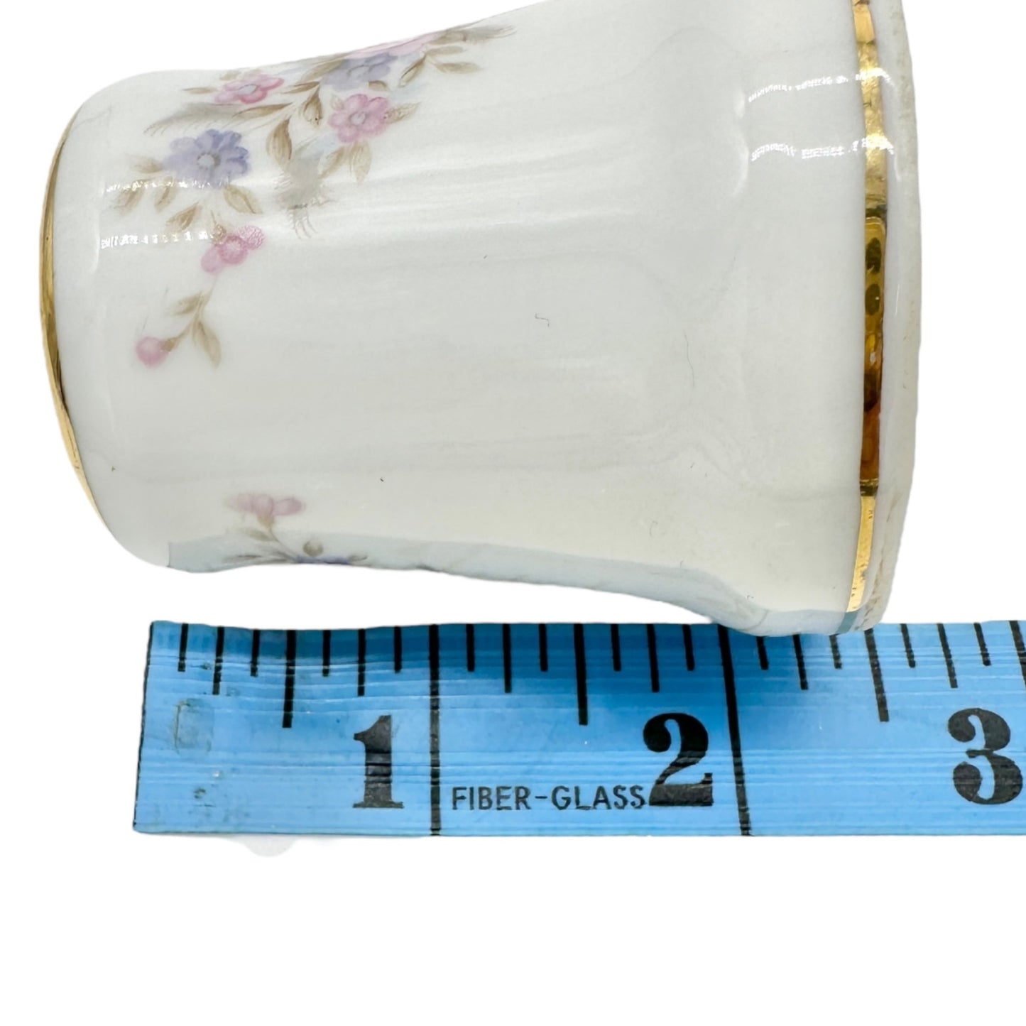 Vtg Lefton China Floral Salt and Pepper Shakers Hand-Painted Gold Trim Japan