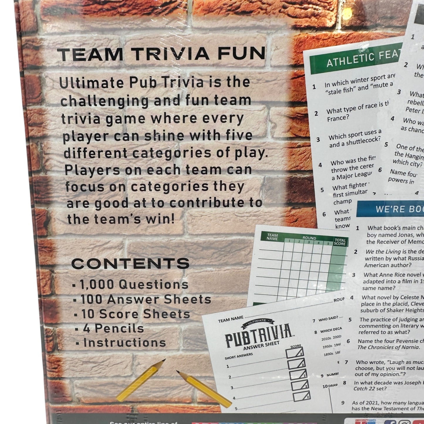 Ultimate Pub Trivia Game For Teams Ages 12 & Up NEW Sealed