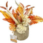Autumn Whisper Faux Floral Arrangement Textured Rope Basket By Branch & Blossom