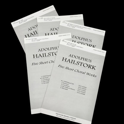 Adolphus Hailstork Five Short Choral Works SATB A Cappella Sheet Music Bundle