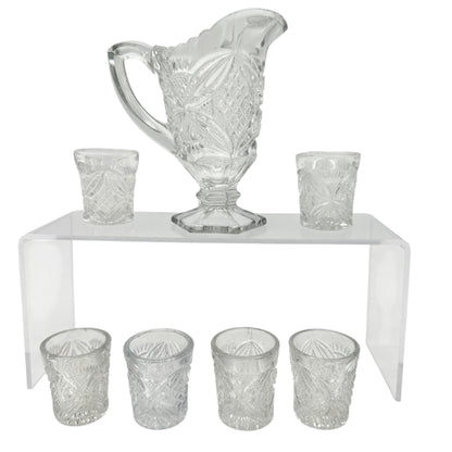 Pattee Cross Glass Pitcher 6 Tumblers Broughton No.15112 Childrens Tableware Set