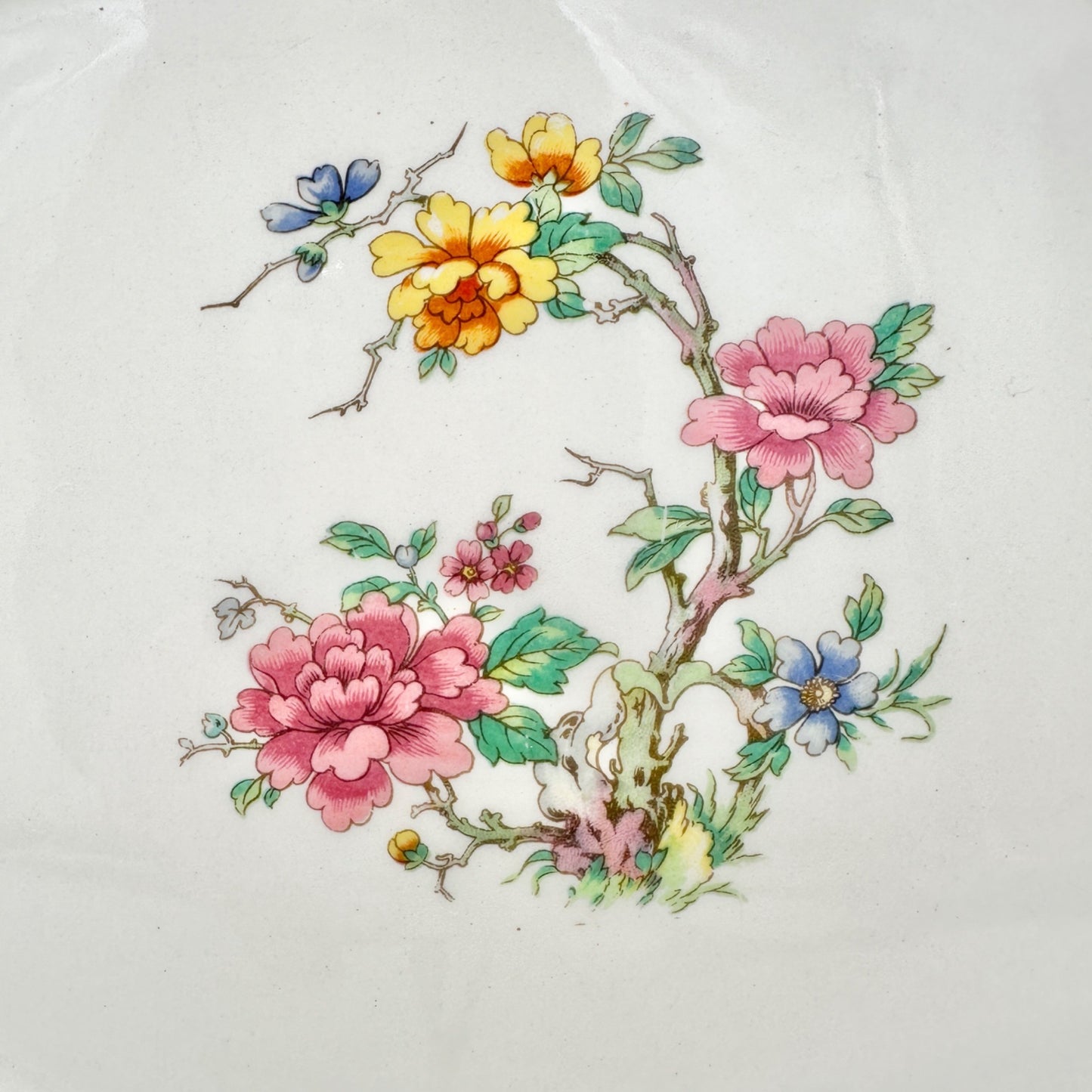 Johnson Bros Old English The Vigo Floral Birds Oval Platter England Porcelain