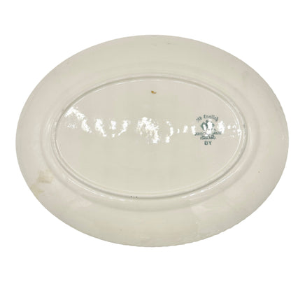 Johnson Bros Old English The Vigo Floral Birds Oval Platter England Porcelain