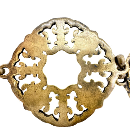 Vintage Inspired Gold Toned Filigree Belt Lobster Clasp Chain Links 31.5-49 Inch