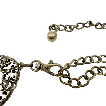 Vintage Inspired Gold Toned Filigree Belt Lobster Clasp Chain Links 31.5-49 Inch