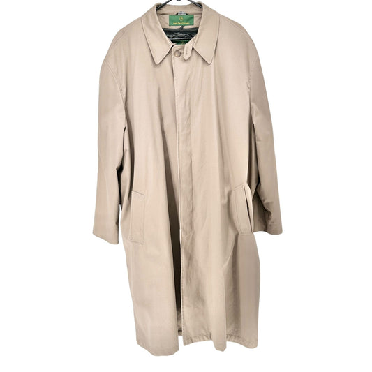 Jean-Paul Germain Elements Trench Coat Mens 56R Beige Lined Water Repellent