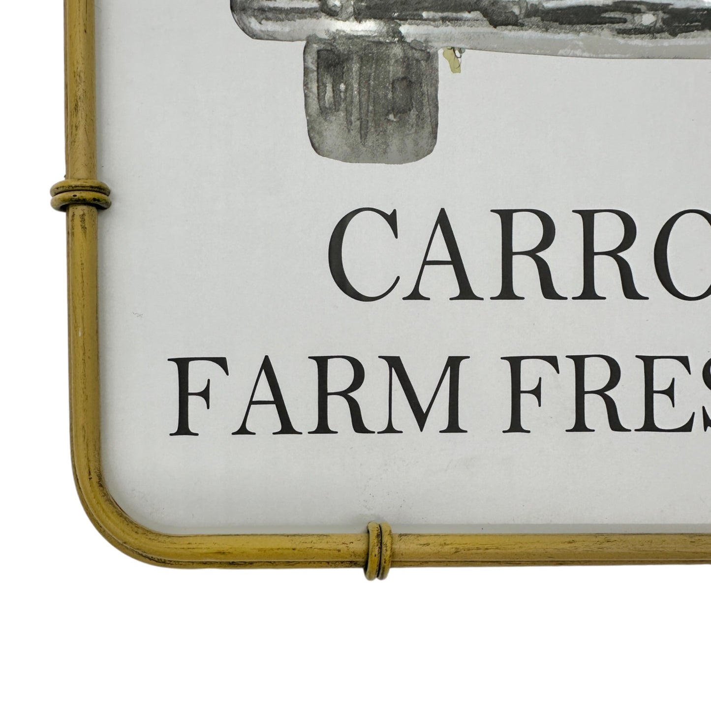 Easter Sign Hangs Metal Bunny Carrot Farm Fresh Daily Framed