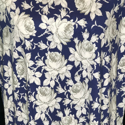LuLaRoe RETIRED Irma Women's XS Blue with White Flowers  mid-length sleeves NWT